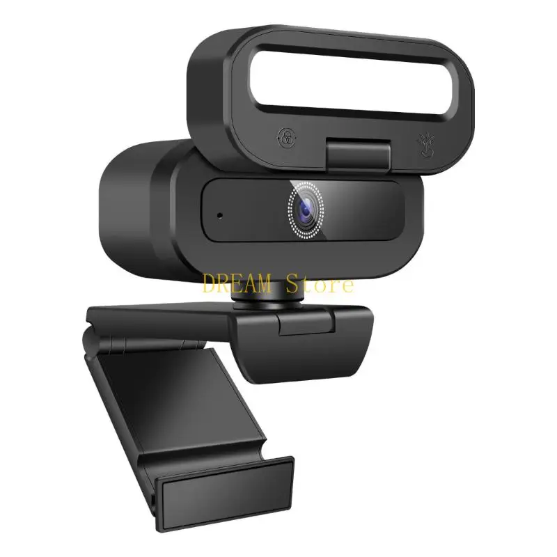Screen Mount Computer Webcam with Light and Privacy Cover for Computer Camera Best Sale