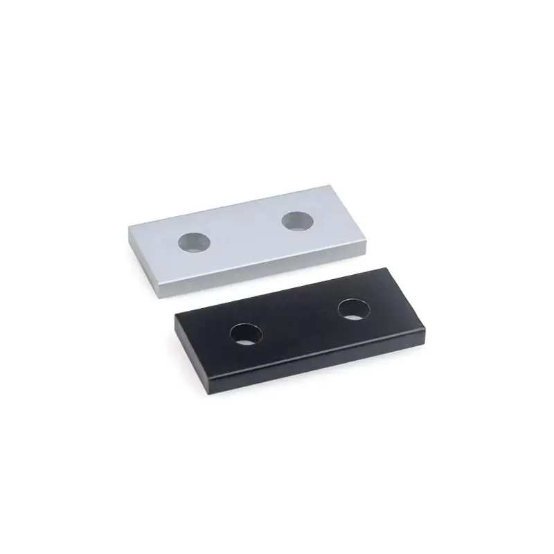 China Factory Aluminum Accessories 2 Hole Joining Strip Plate for 2020 V-Slot 20mm Aluminum Extrusion Profiles 3D CNC Router