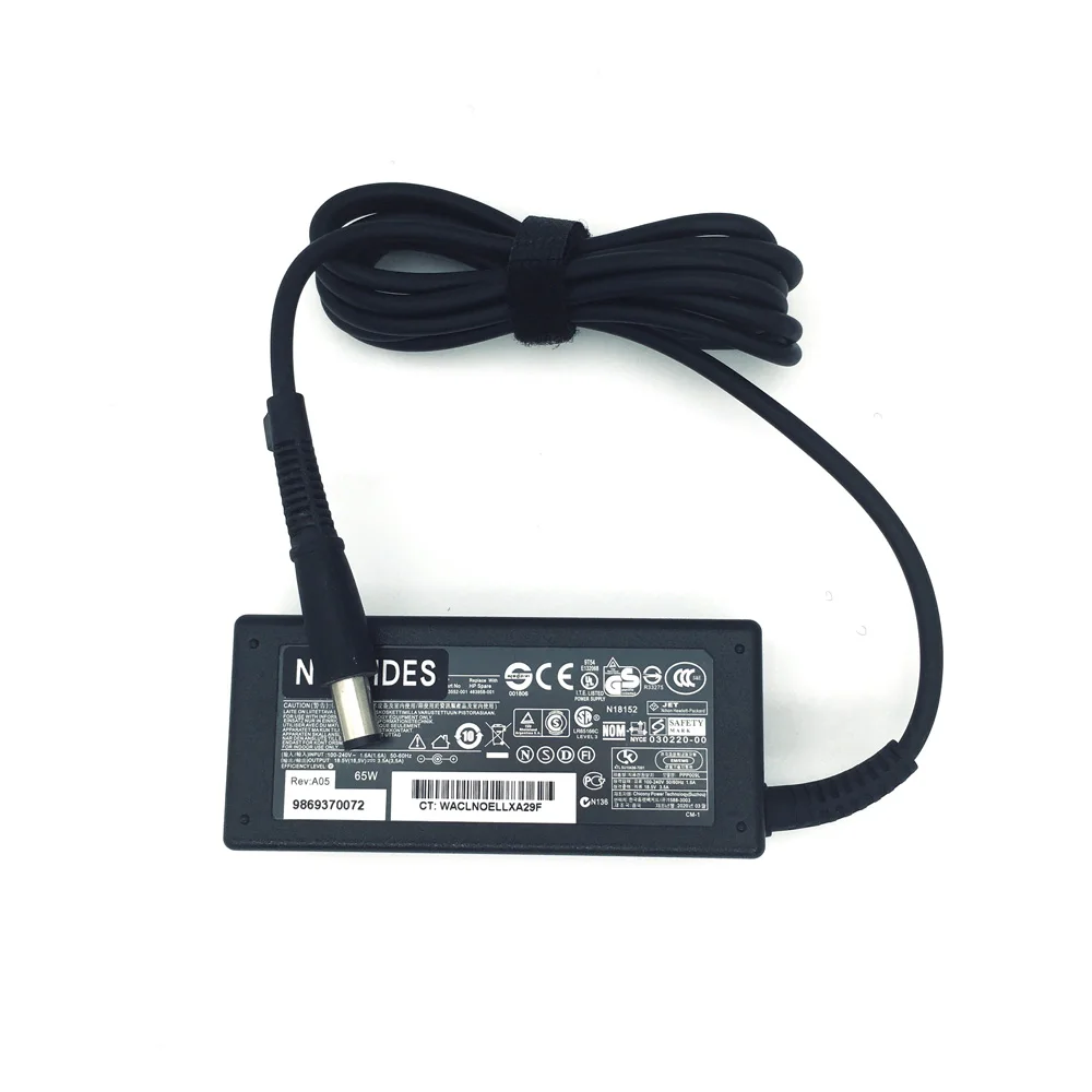 Adaptador ac genuíno de 65w para hp elitebook 8440p 8460p 8460w, probook 4320s 4420s 4430s 4440s 4510s carregador de notebook 18.5v 3.5a pow