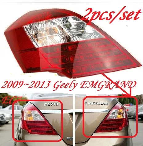 1pcs sedan car accessories bumper tail light Geely emgrand EC7 taillight Taillamp 2009~2012y LED for Geely emgrand EC7 fog lamp