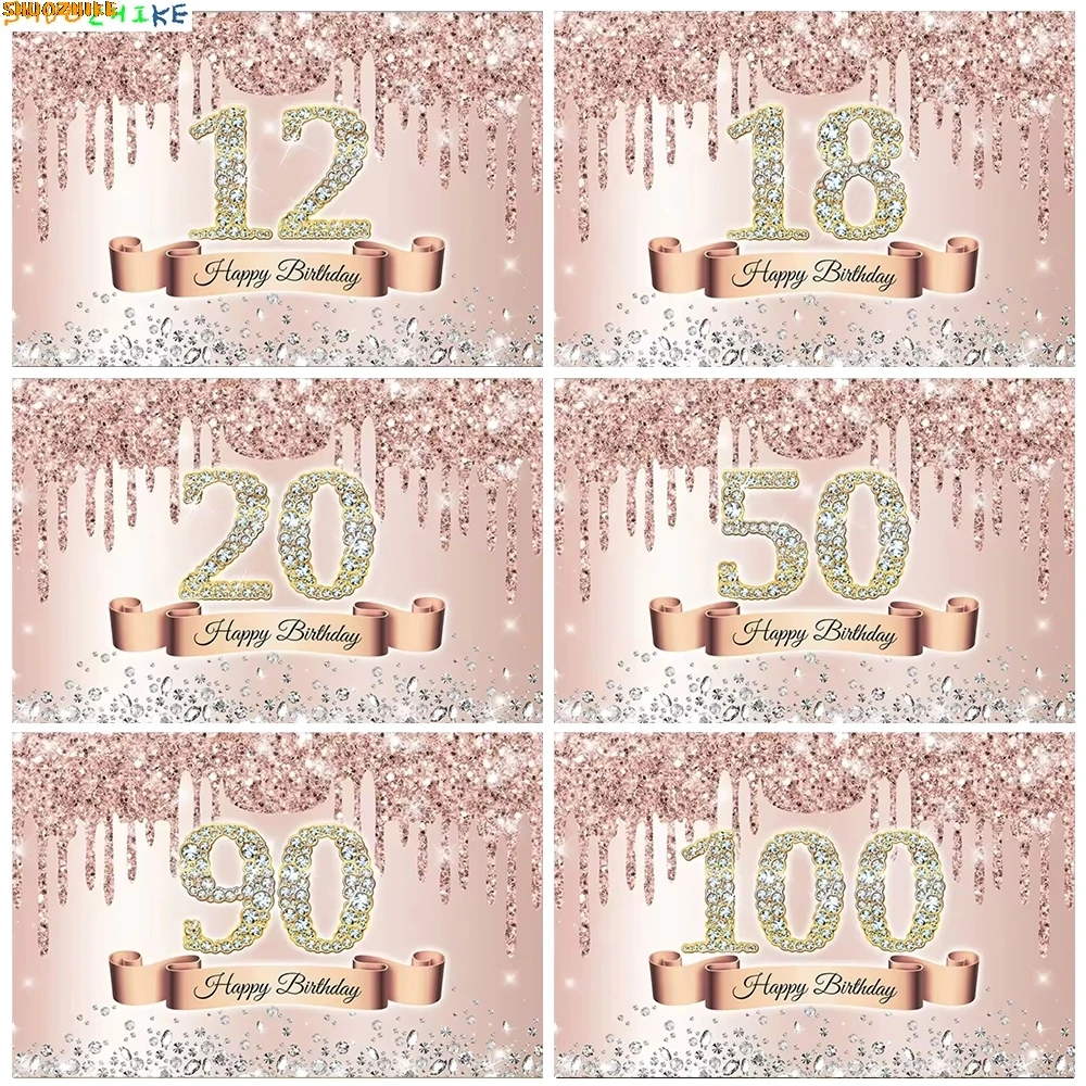 

Happy 1-100 Birthday Photography Backdrop Baby Shower Party Decor Little Bee Gender Reveal Photo Studio Background SD-06