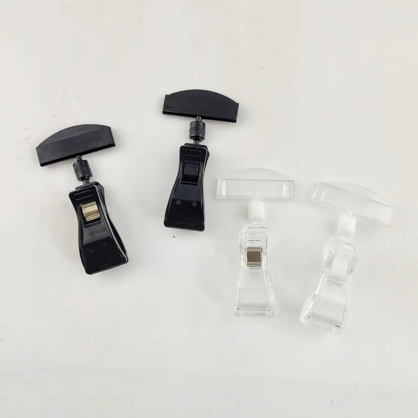 Supporti a Molla per Espositori POP, Clip in Plastica per Cartelli, Etichette di Prezzo, Promozioni per Negozi