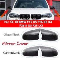For BMW X5 F15 X6 F16 2014-2018 Pair Rear View Mirror Cap Car Side Door Mirror Cover Wing Cap Replacement 51167365113