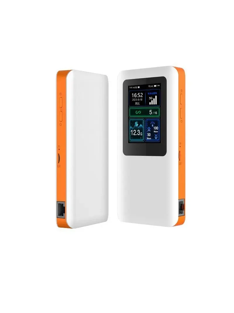 5G Portable WiFi Mobile Hotspot, WiFi 6 Router for Car & Travel, Plug-in SIM Card, High-Speed Wireless Internet