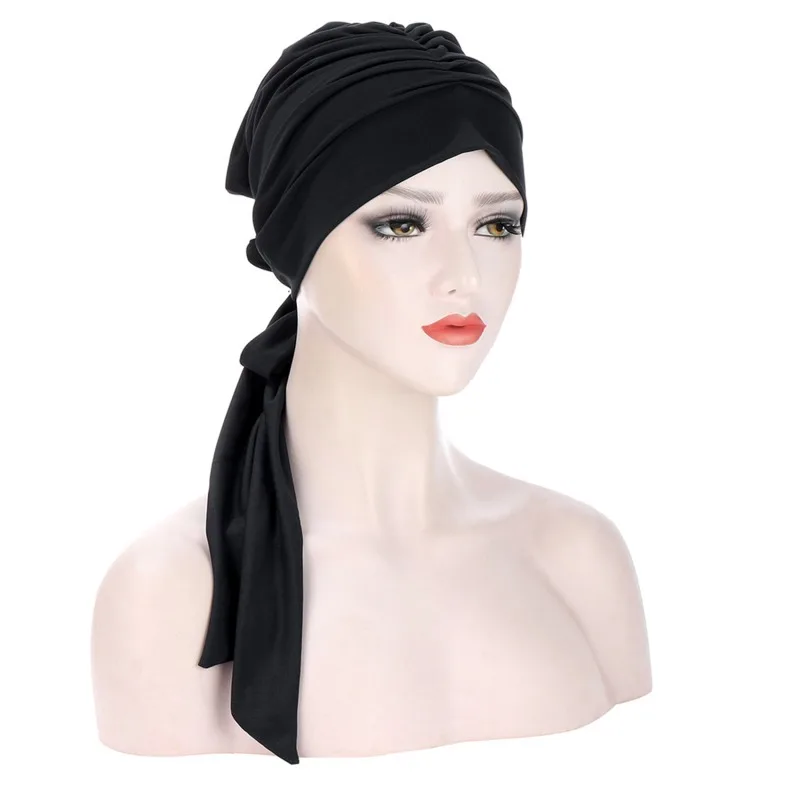 New Fashion Printed Turban Hat Classic Cap Muslim Stretch Head Scarf Hat Cap Turban Bonnet Women Inner Chemotherapy Underscarf