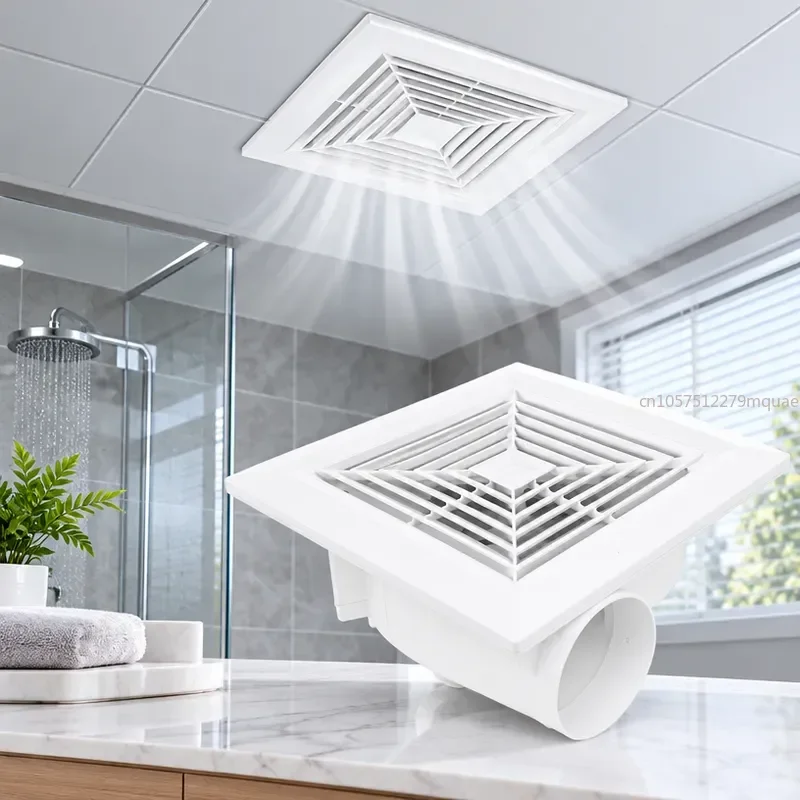 Silent Bathroom Exhaust Fan 30x30cm Integrated Ceiling Ventilation Fan For Kitchen Home Air Extractor Quiet Ductless Blower