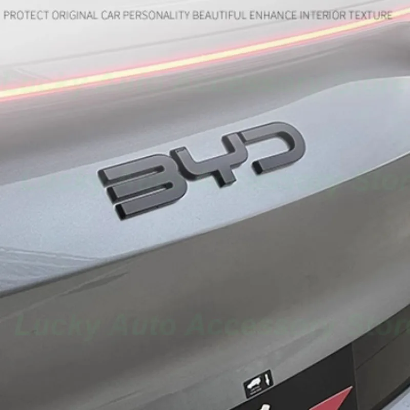 Car Head Logo Decorative Stickers for BYD Song L EV 2024 Tailstock Blackening Kit Decorative Cover Emblems Exterior Accessories