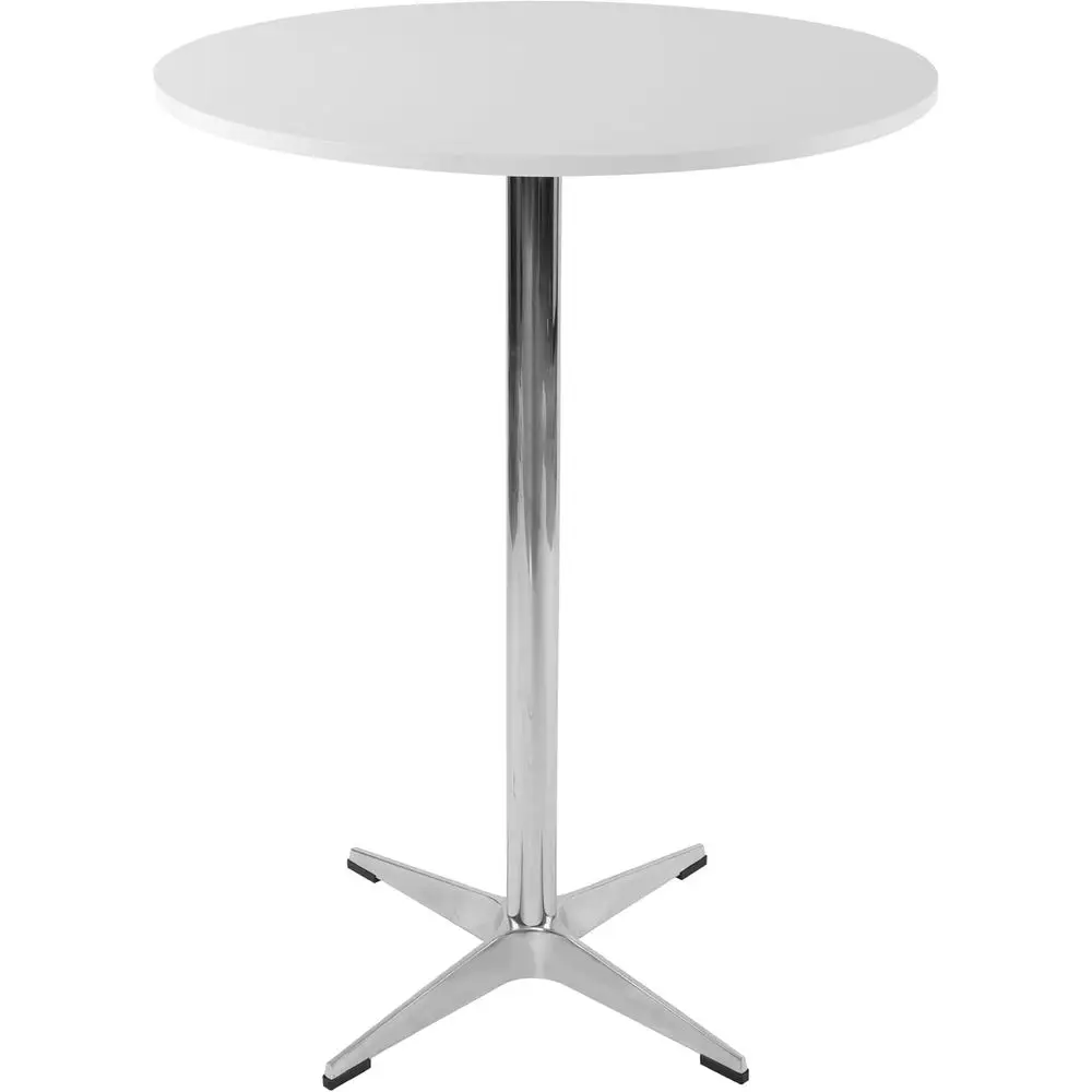 

Круглый стол для паба с металлическим основанием, деревянный коктейльный столик, высота 39,4 дюйма, белый цвет