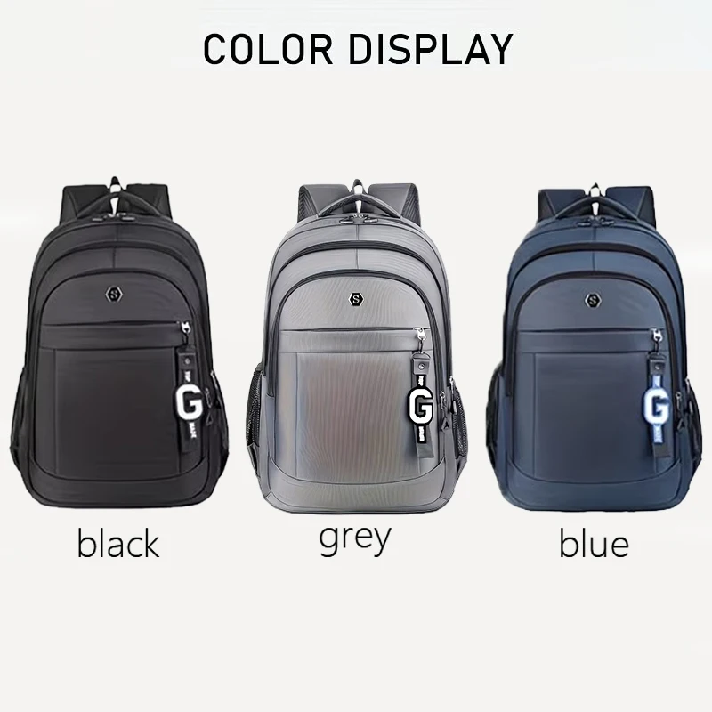 Strapazierfähiger, verschleißfester Oxford-Rucksack, hochkapazitive Laptoptasche mit mehreren Reißverschlüssen für Männer und Frauen, geeignet für Arbeit, Schule und Outdoor-Reisen – Detail 3