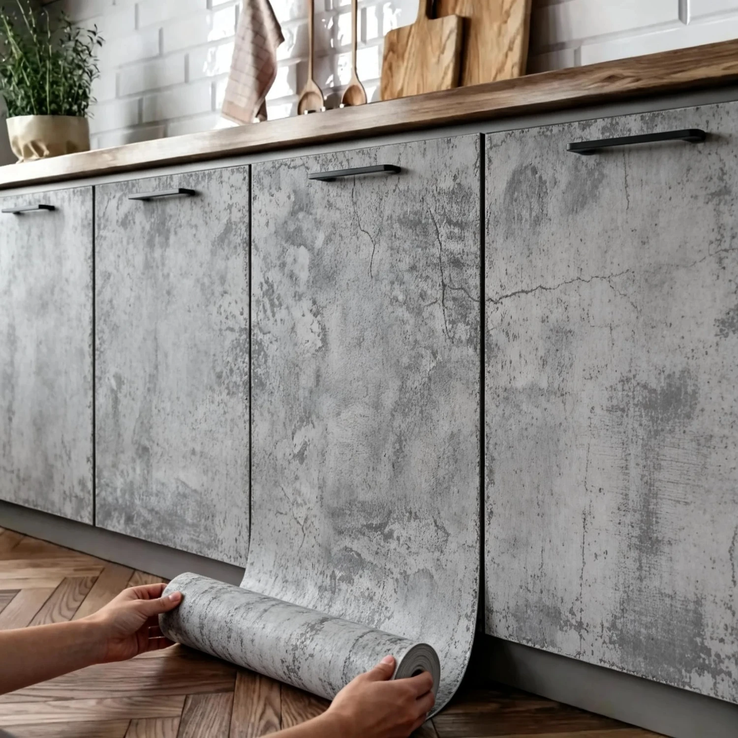6M Cement Grey Pvc Wallpaper Store Living Room Cupboard Cabinets Decor Contact Paper Vinyl Self Adhesive Waterproof Wall Sticker