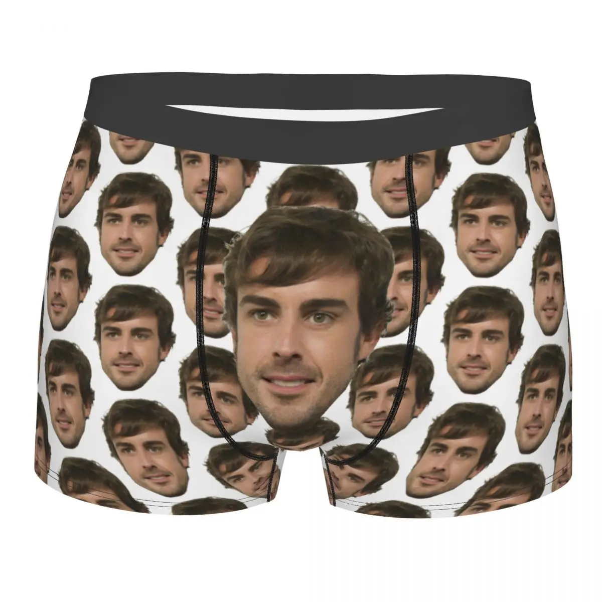 Fernando Alonso Funny Head Men's Underwear Boxer Shorts Panties Hot Polyester Underpants for Homme