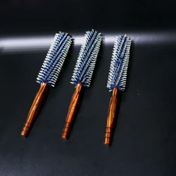 Twill Hair Comb Natural Boar Bristle Rolling Brush Round Barrel Blowing Curling DIY Hairdressing Styling Tool