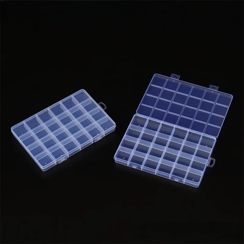 Transparent Plastic Storage Box for Jewelry Classification