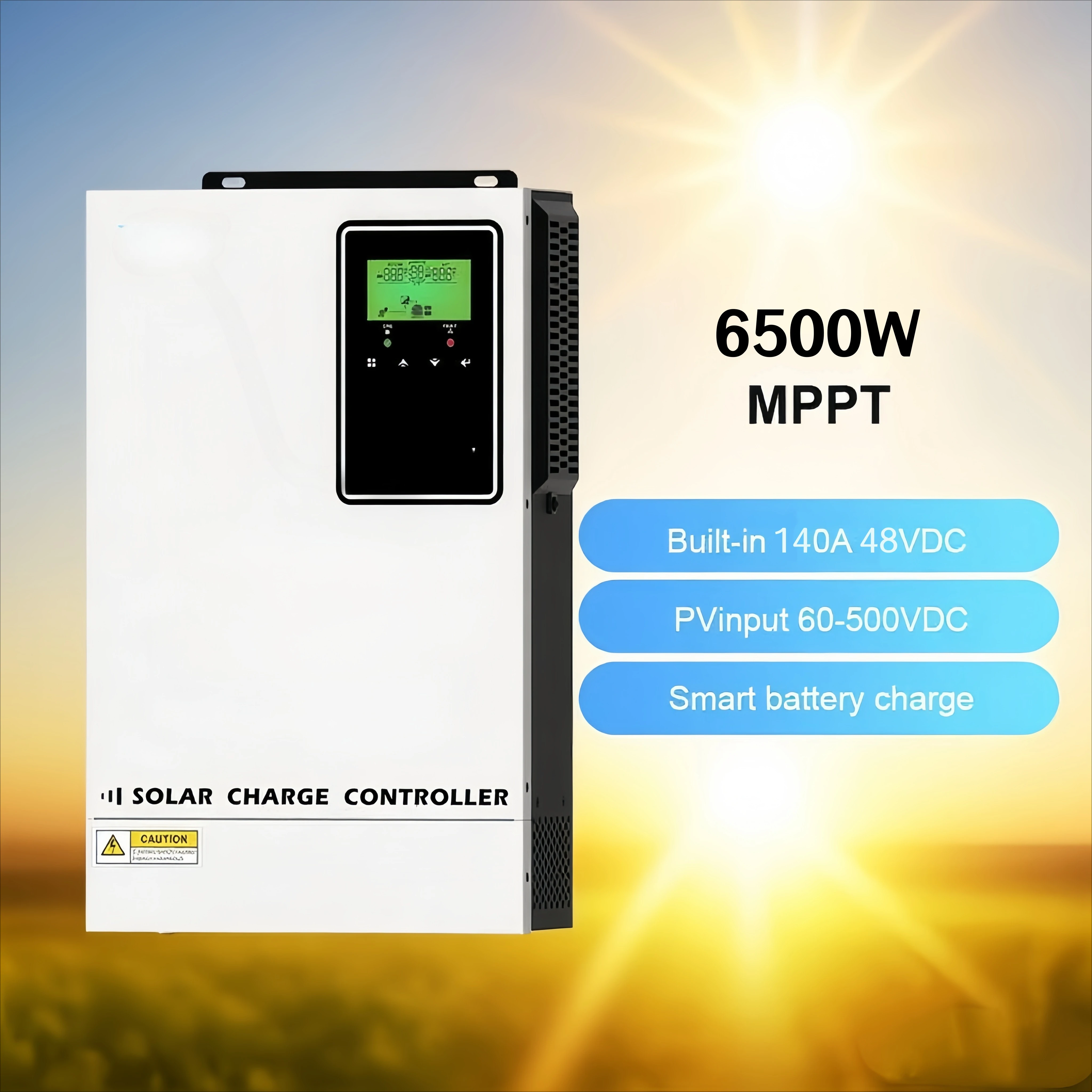 4.2KW 6.5KW 9.6KW MPPT Solar System Controller Good Quality LCD Display  24V 48V Rated Current Solar Charger Home Factory