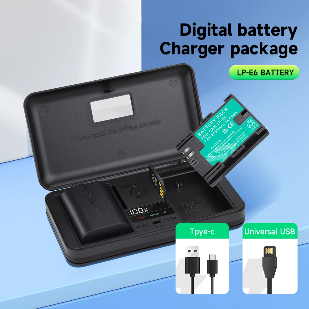 LP-E6 LP-E8 LP-E10 LP-E12 LP-E17 E6 E17 بطارية + LCD شاحن الحال بالنسبة لكانون EOS 6D 7D 5D M50 EOS M100 100D RP 200D 750D 760D M3