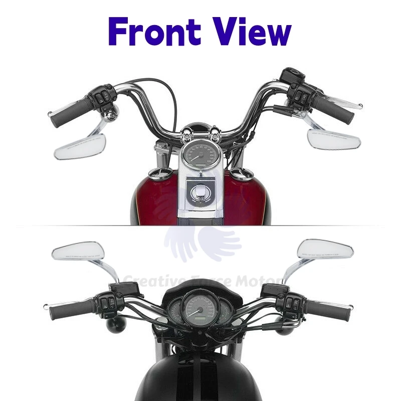 Motorrad zubehör Lenker 8mm seitliche Rückspiegel für Harley Honda Yamaha BSA Davidson Sportster Eisen 883 Street Glide Dyna Low Rider Fat Boy Erbe FXST FLHX FLHR FLHXSE motos 1984-2024 – Detail 9