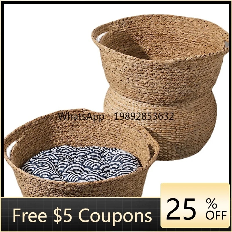 

ZZ Wyj Rattan Cat Nest Four Seasons Universal Summer Cat House Papyrus Mat Kennel Cat Scratch Board