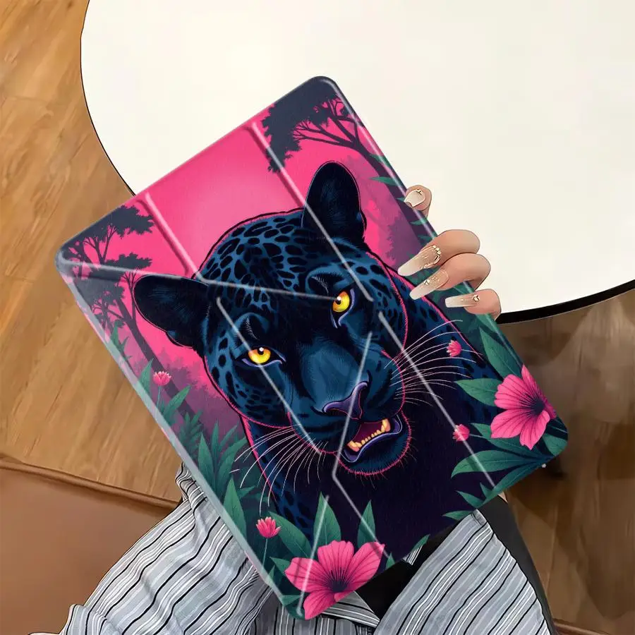 

Holder Cover Tablet Case For iPad Pro 11th 10th 9th 8th 7th 12.9inch Mini 6 7 Air 4 5 M3 M2 1 2 M4 11inch Pro 2025 Cool Animal