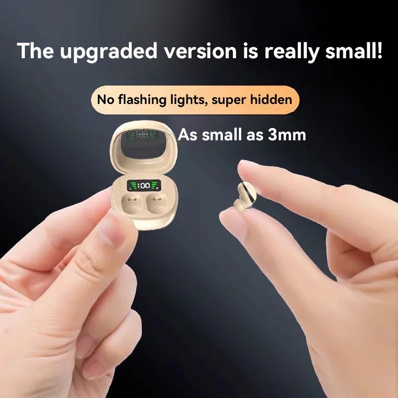 Xiaomi Mini Bluetooth 5.3 سماعة HD Hifi سماعات أذن غير مرئية لعبة النوم سماعات رياضية التحكم باللمس سماعات للرجال والنساء