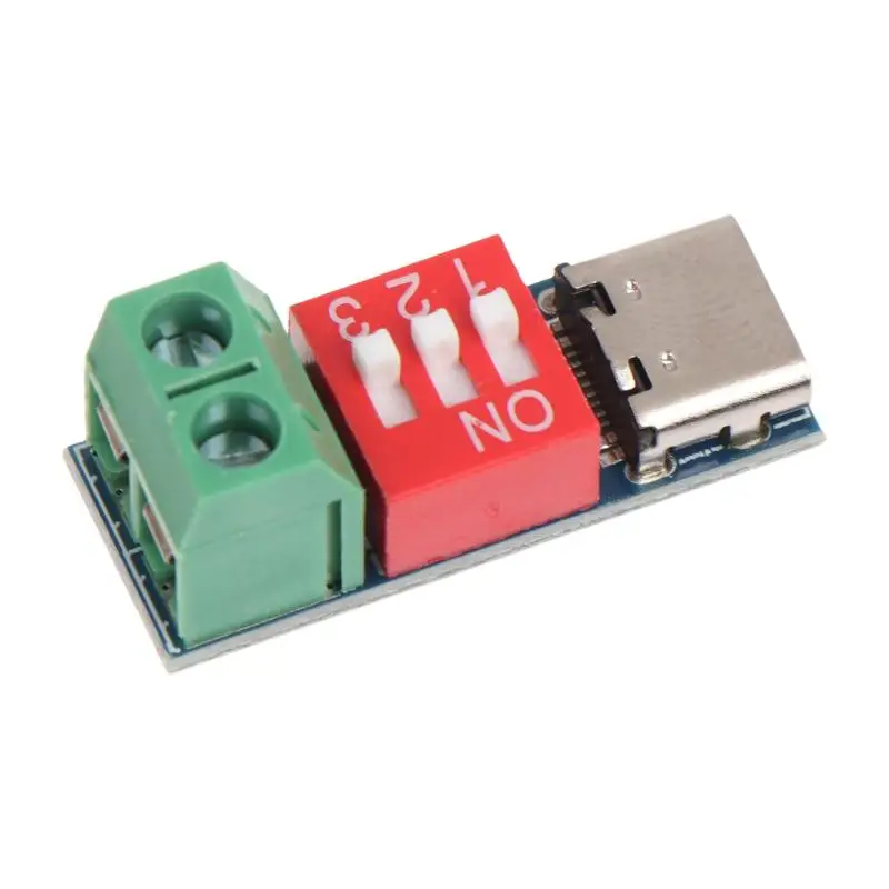 PD Trigger Module Type-C 5V-20V Adjustable Decoy DIP Switch Test Modul For Electronics DIY Charger Testing Repair Detection