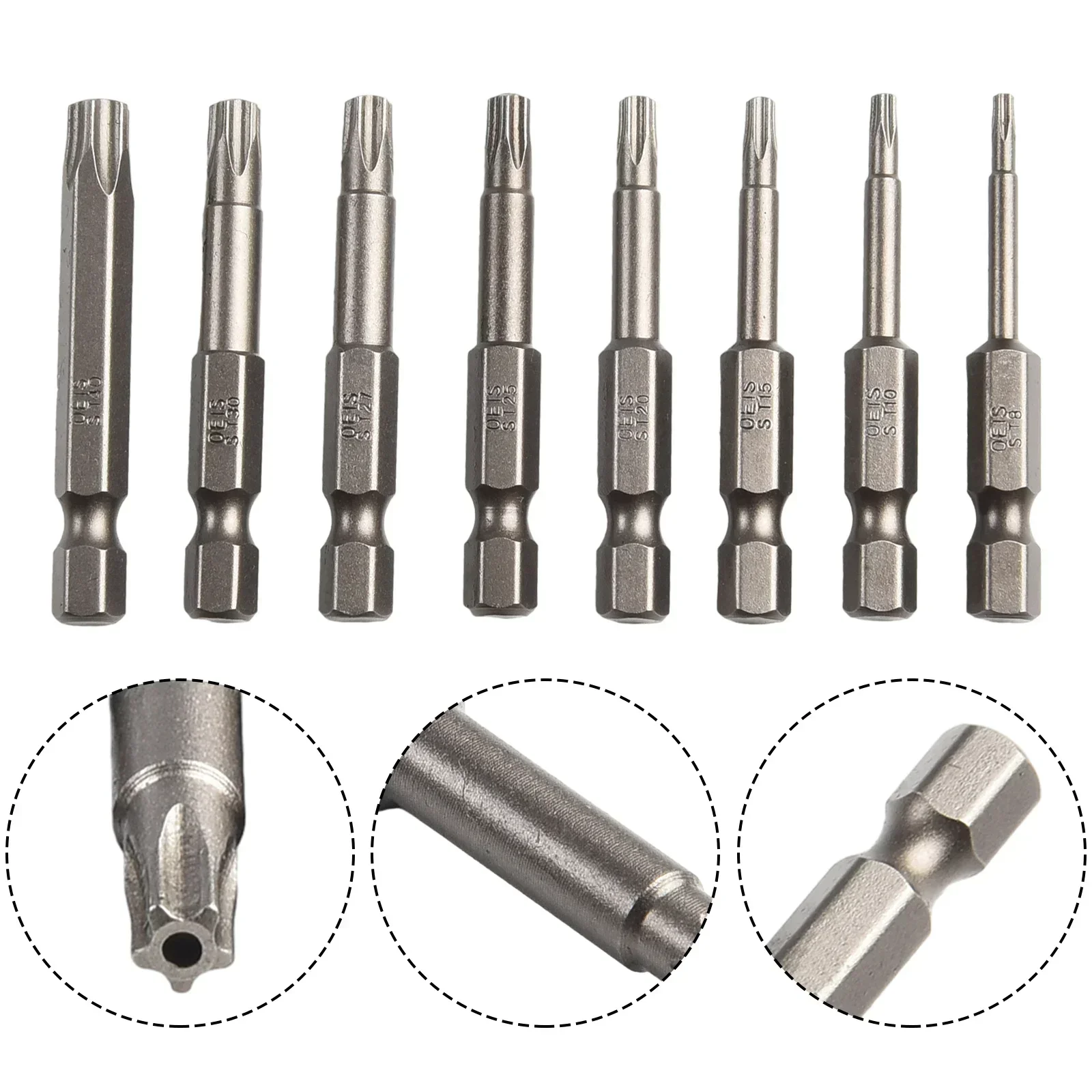 Imagem -05 - Estrela Brocas Chave de Fenda Torx Bit Conjunto Hex Shank Chave de Fenda Magnética Cinco Pontas T8-t40 Ferramentas Manuais Peças