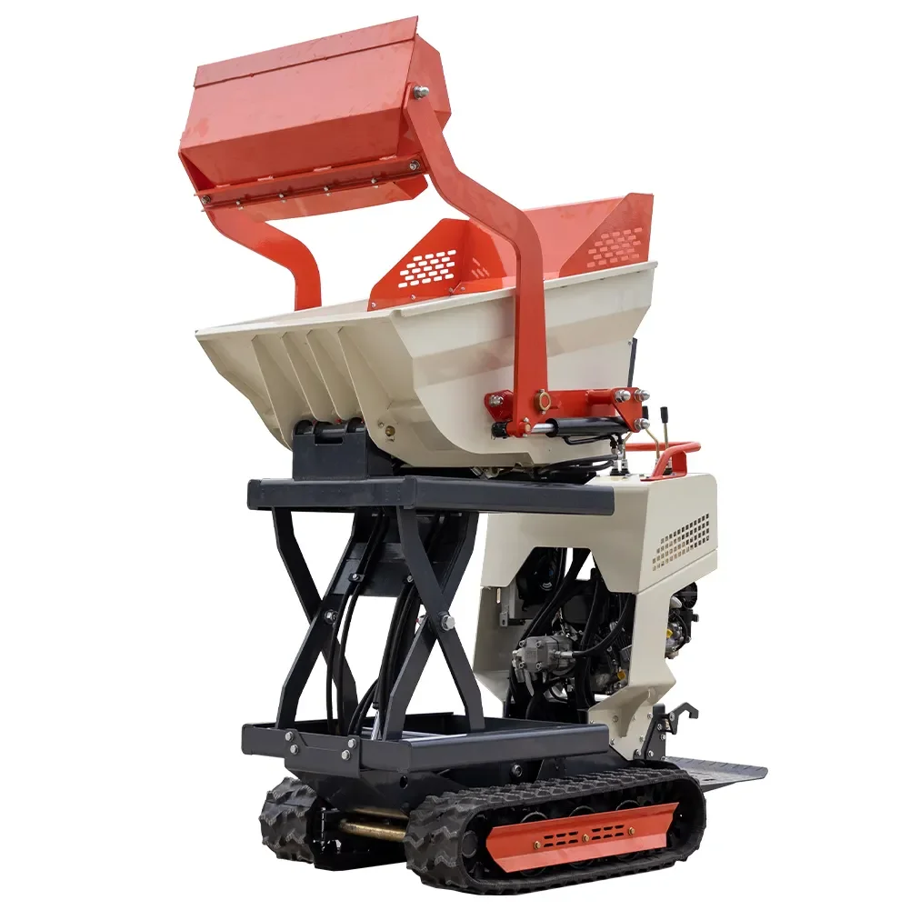 تفريغ صغير 500 كجم قلابة مجنزرة يدوية قلابة مجنزرة قلابة صغيرة زراعية ذاتية التحميل شاحنة هيدروليكية تخصيص بيع