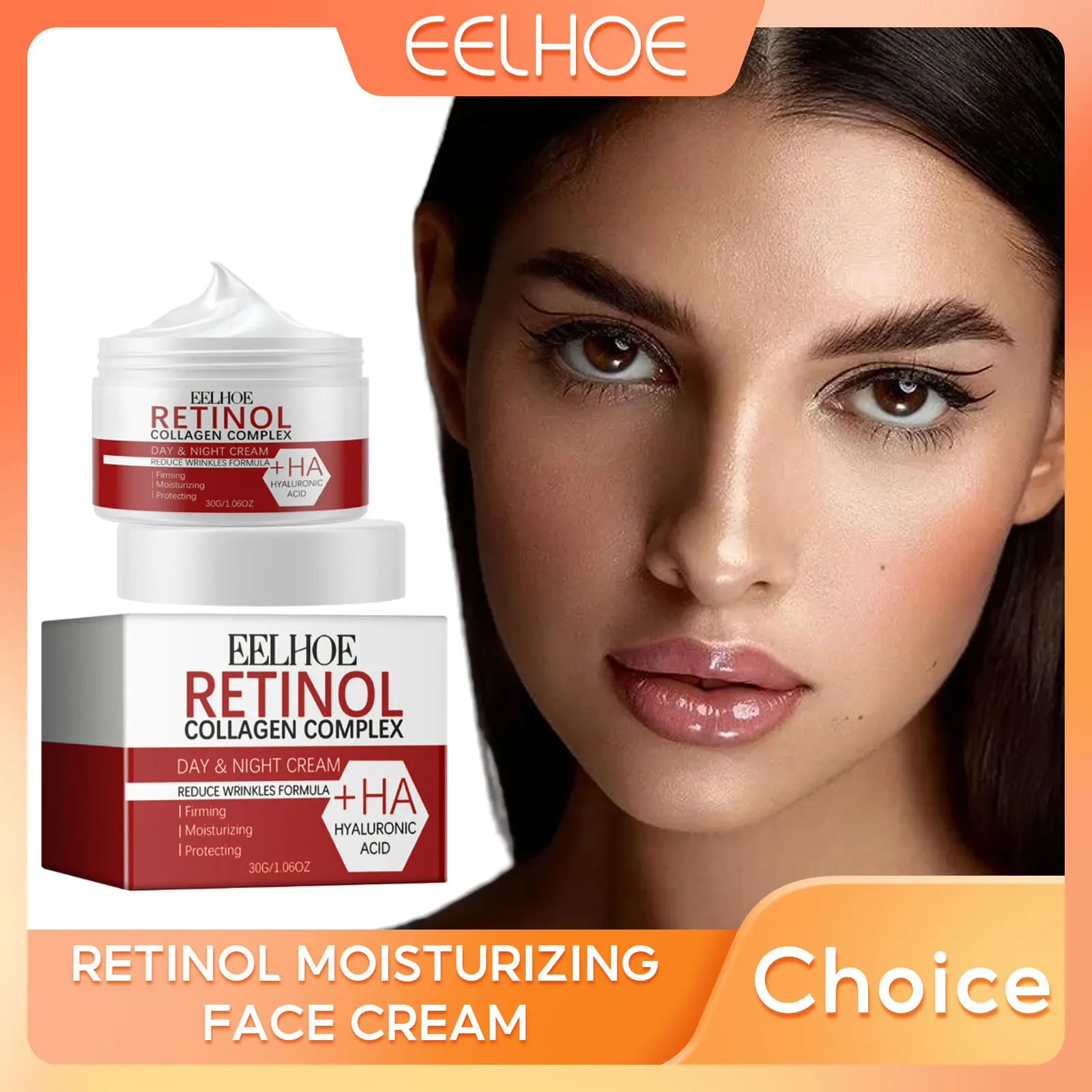 

EELHOE Retinol Firming Face Lifting Cream Tighten Skin Barrier Repair Refreshing Dry Skin Remover Moisturizing Facial Cream 30g