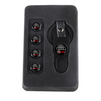 Car Accessories Metal Wheel Tire Valve Caps With Wrench Keychain For Audi S3 S6 Q3 Q5 Q7 A1 A2 A3 A4 A5 A6 A7 S1 S2 S4 S5 S7 S8
