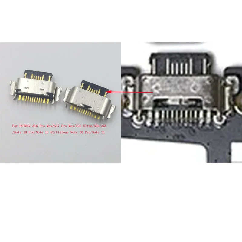10-50-pecas-conector-de-carregamento-tipo-c-usb-para-hotwav-a16-pro-a17-max-a25-ultra-a36-a56-ulefone-note-18-gt-20-21