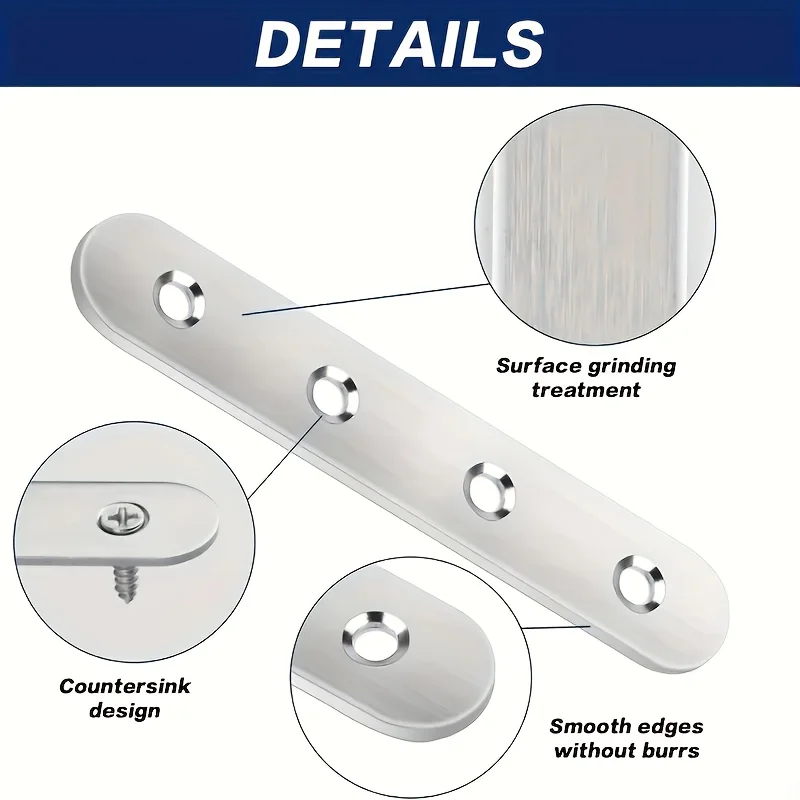 20-teilige Winkelhalterungen aus Edelstahl, 78 mm rechtwinklige Möbelverbinder, langlebige Industrie-Hardware für sichere Befestigung – Detail 5