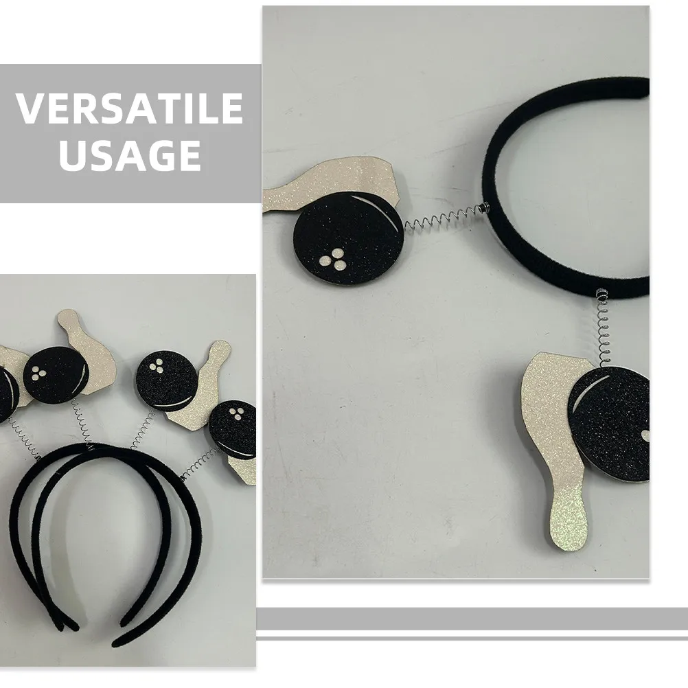 

Повязка на голову в стиле боулинга, аксессуар для спортивных вечеринок, креативная декоративная повязка для волос для женщин, для выступлений на сцене