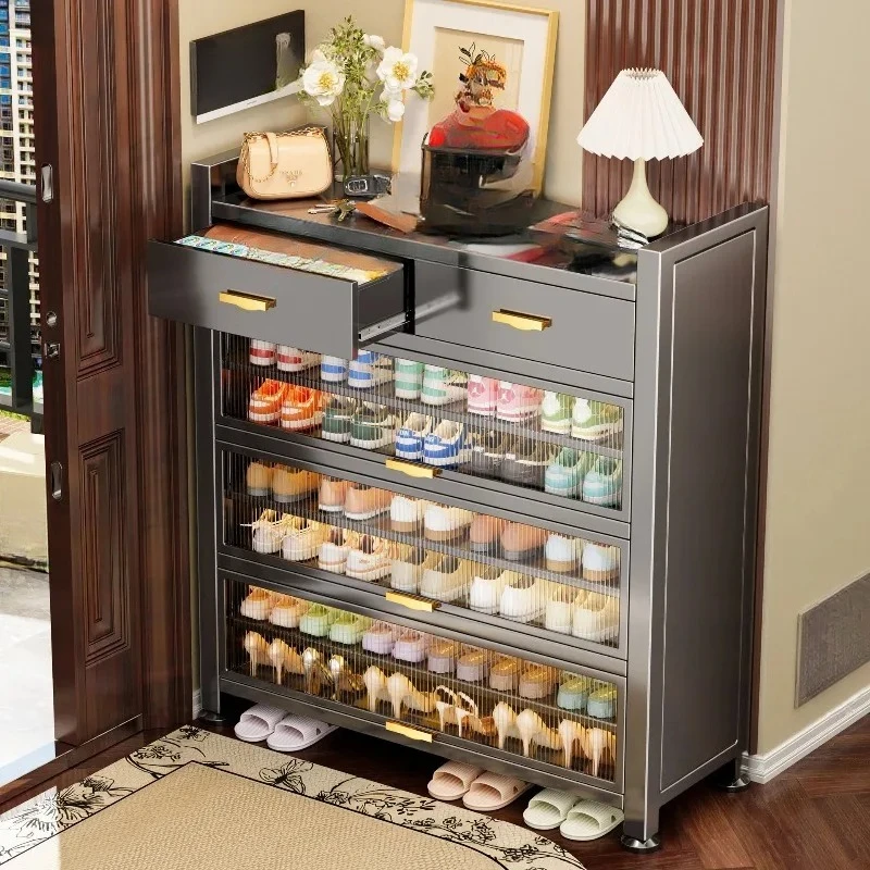 

Органайзер для обуви в шкаф, большой вместимости, многоуровневый, с выдвижными ящиками, пылезащитный, сборный, для прихожей, мебель для хранения обуви