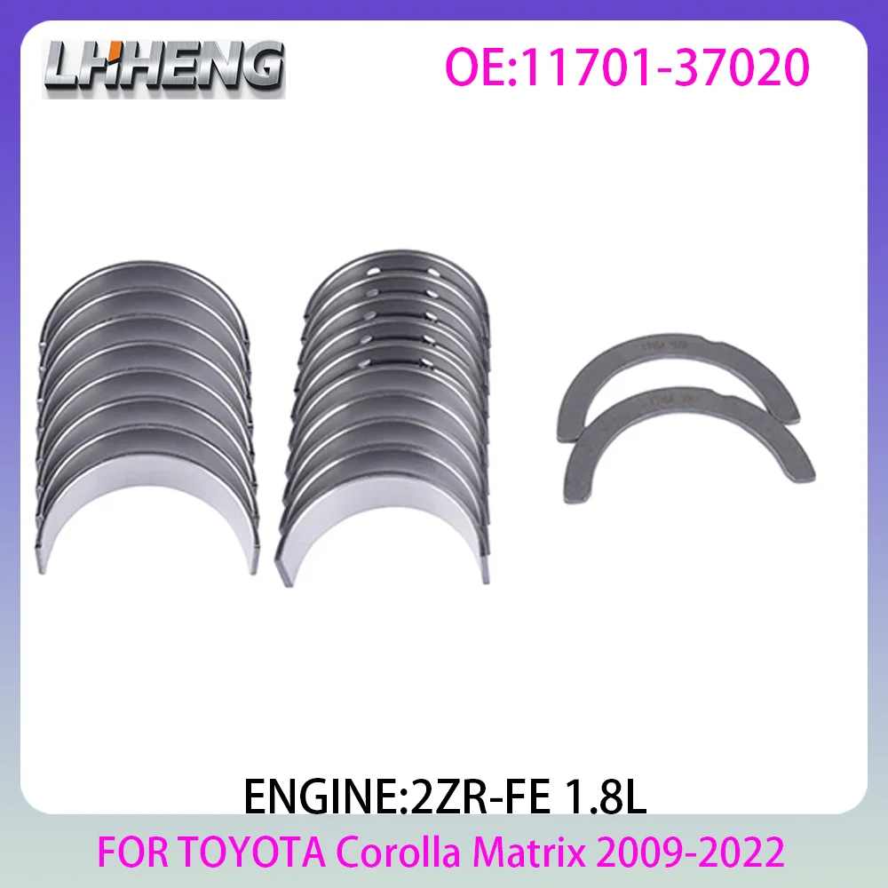 

ENGINE Main Connecting Rod Bearing Set For Toyota Corolla 2ZR-FE 1.8L 1.8 L T L4 GAS Engine OEM 11701-37020 13041-37010 STD