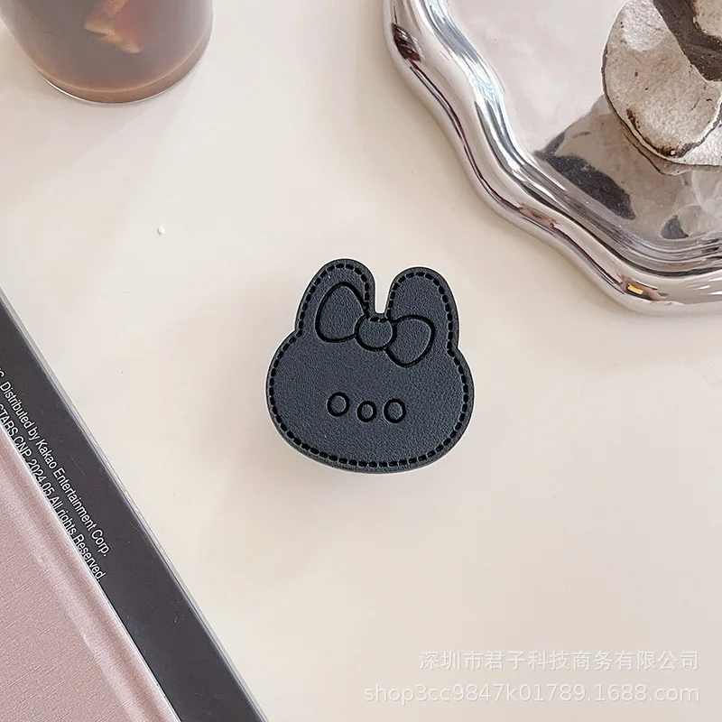 الكورية لطيف الكرتون بو الجلود الدب ربطة حامل قبضة توك حامل الهاتف المحمول حامل دعم للهاتف المحمول