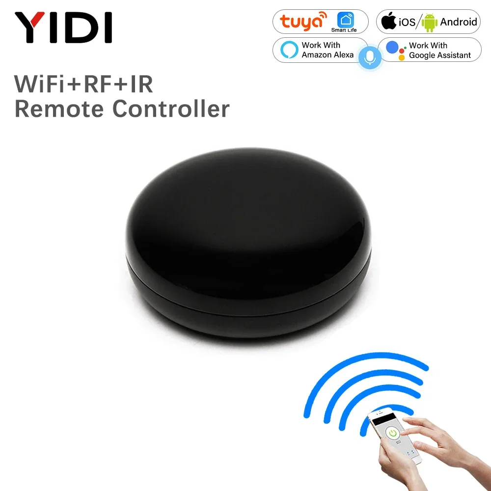 WiFi+RF+IR Universal Smart Remote Controller for TV Air Conditoner Tuya Smart Life App Voice Remote Control, Alexa Google Home