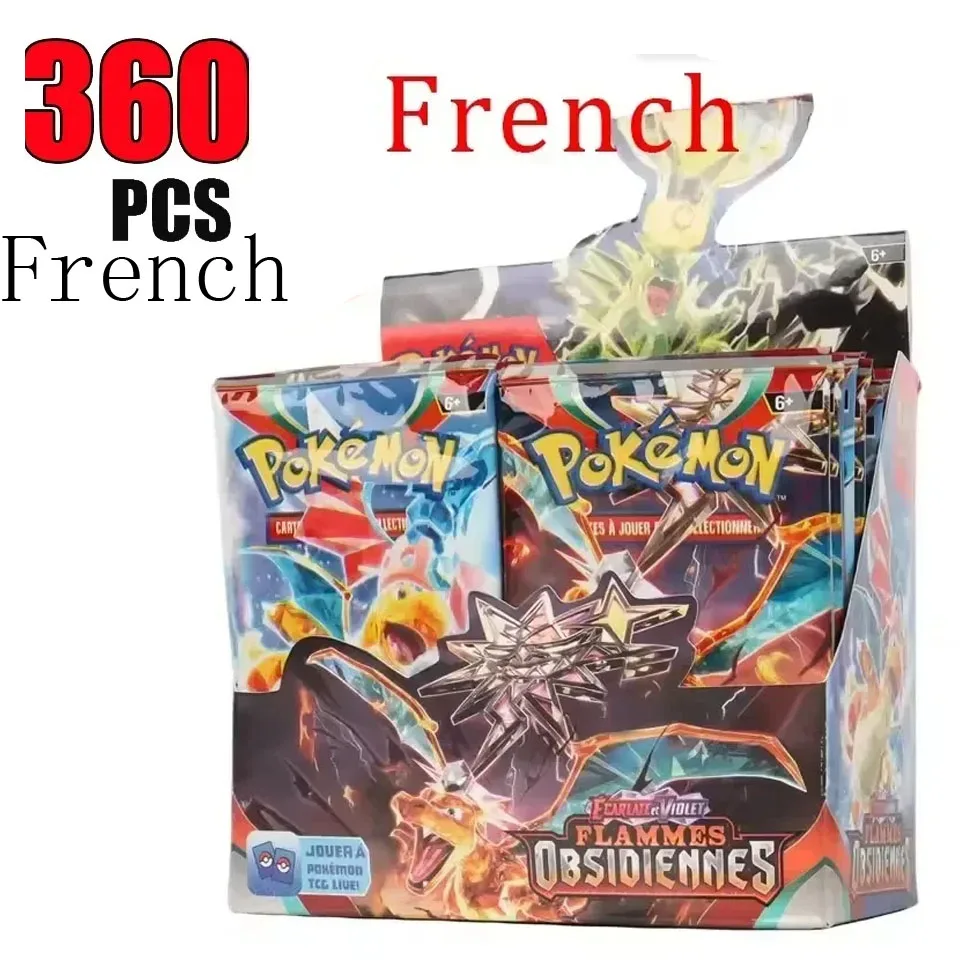 ##360Pcs French Pokémon TCG: Ecarlet & Violet Etsncelles Astral Radiance Obsidian Flames Booster Box Pokemon Cards 36 Pack Box