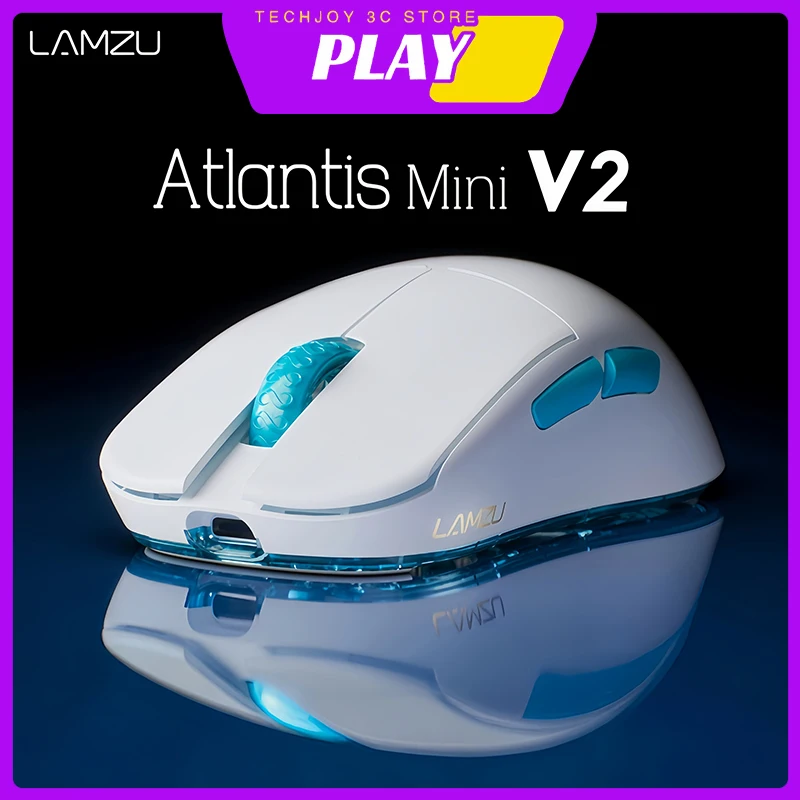 LAMZU Atlantis Mini V2 Wireless Gaming Mouse PAW NEXT I Nordic 54LM20 50000DPI 51g Ultra Light FPS Gaming Mouse for PC Gamers