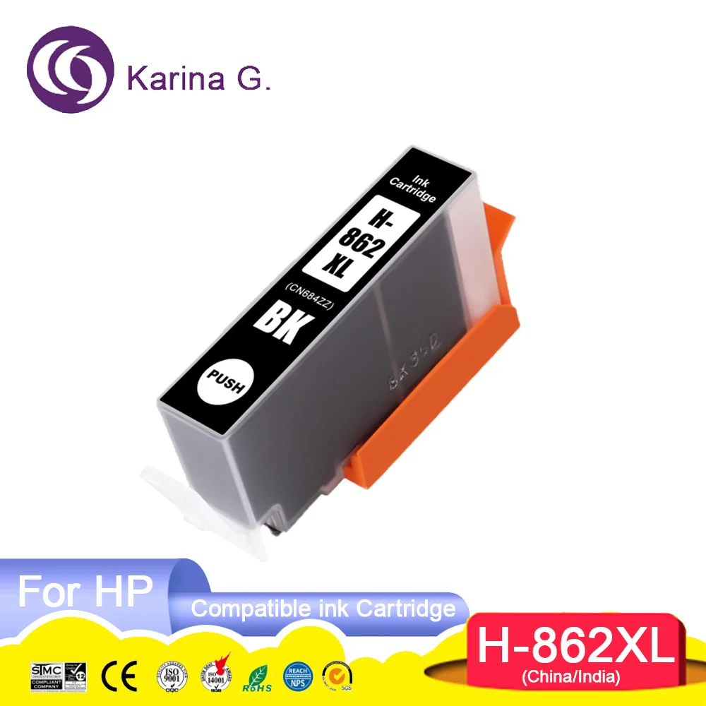 CN 862 XL 862XL Premium Compatible InkJet Ink Cartridge for HP862 For HP862XL for HP Photosmart B110A B210A C6380/C6388 Printer