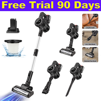 6 IN 1 Cordless Vacuum Cleaner Pet Hair Upright Lightweight Handheld Stick Vacuum Strong Suction + 3000Mah Battery