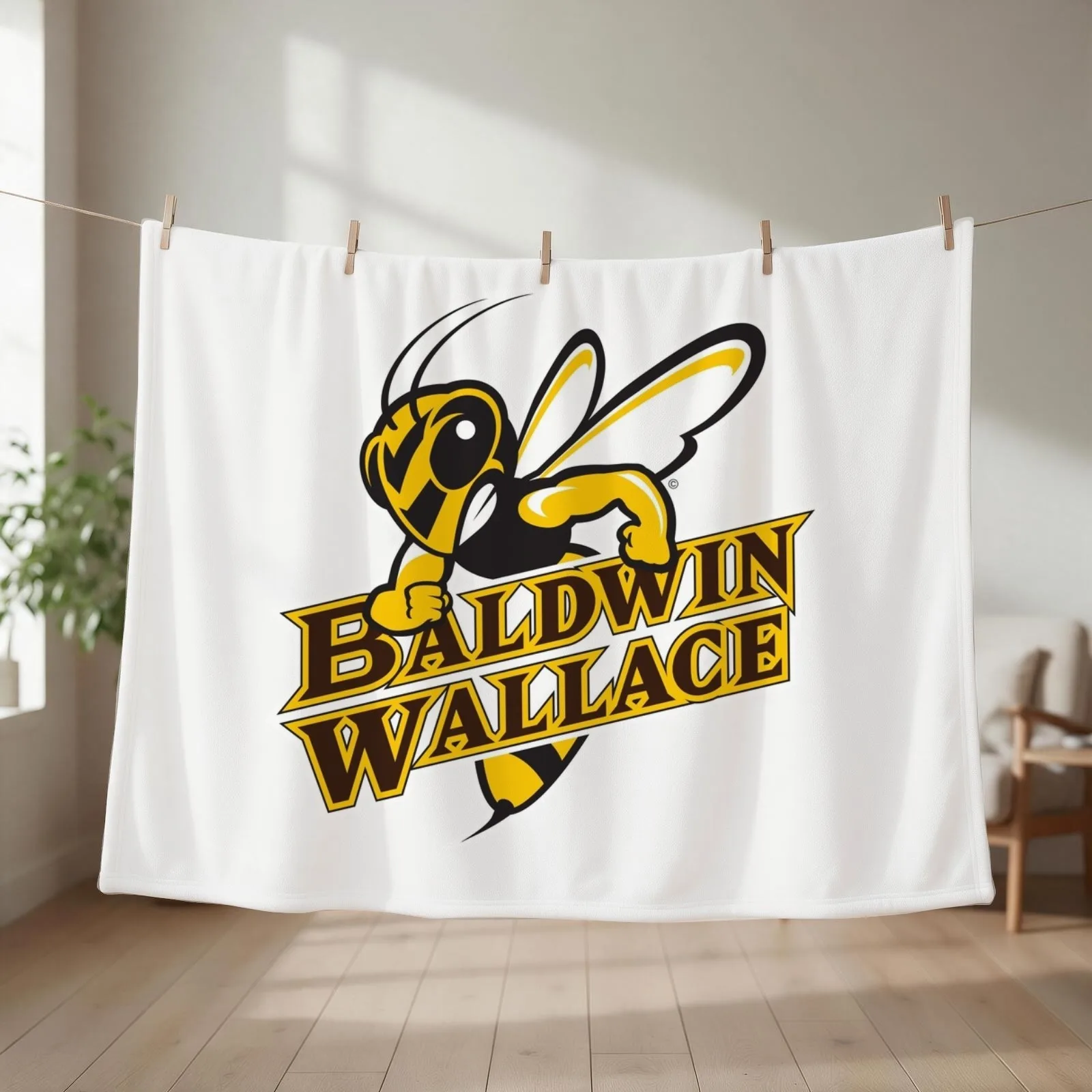 New Baldwin Wallace University yellowjackets Throw Blanket Nap Warm Bed covers For Sofa Thin Blankets