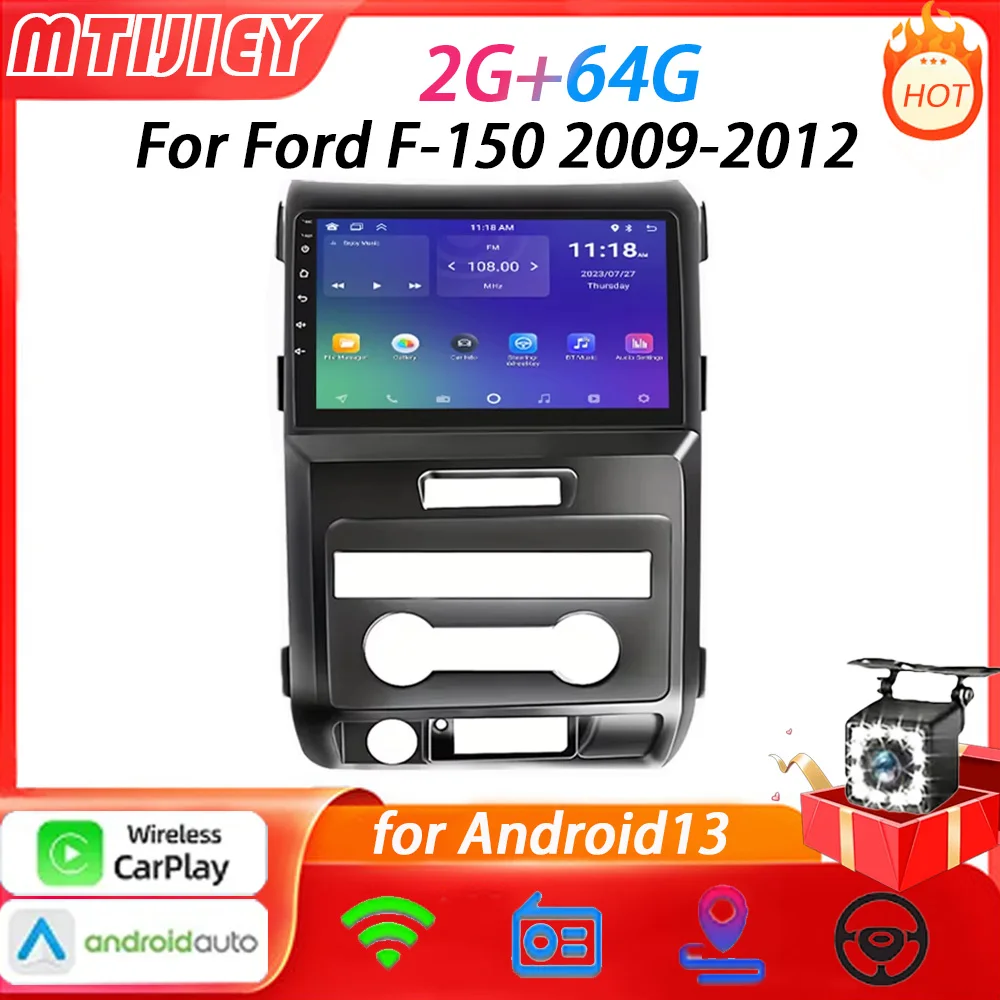 

9" Android13 Car Radio Stereo For Ford F150 P415 Raptor 2009-2012 Multimedia Player Audio GPS Carplay Android Auto Head Unit
