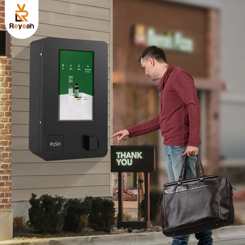 آلة بيع خزانة مركز التسوق المدرسية لمدة 24 ساعة مع خدمة ذاتية تلقائية ودفع بطاقة الائتمان تتضمن ملصقًا #1