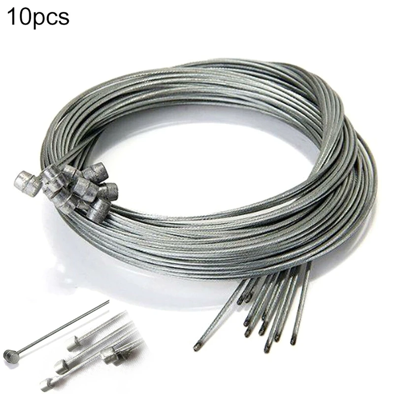 10Pcs 2m Bike Bicycle Brake Inner Wire Gear Shift Cable Line Stainless Steel