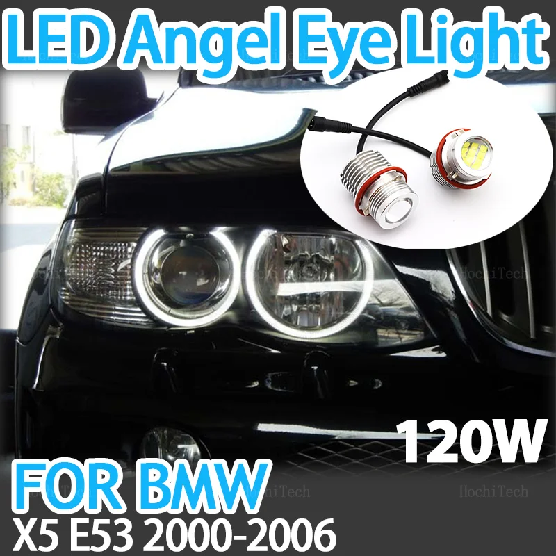 120W Canbus Error Free LED Angel Eyes Marker Lights Bulbs for BMW X5 series E53 3.0i 4.4i 4.6is 4.8is 2000-2006 Accessories