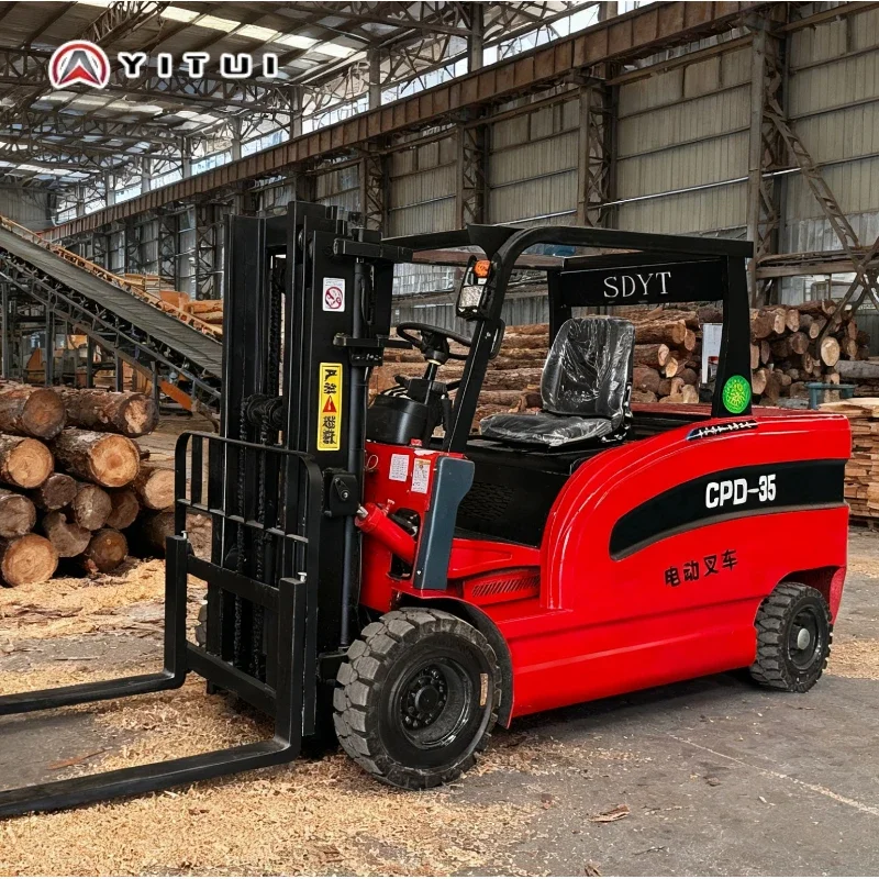 Wózek elektryczny typu stacker 2.0 ton, model 2025, w pełni elektryczny wózek widłowy, typ stojący, podnośnik do palet, udźwig 3000 kilogramów.