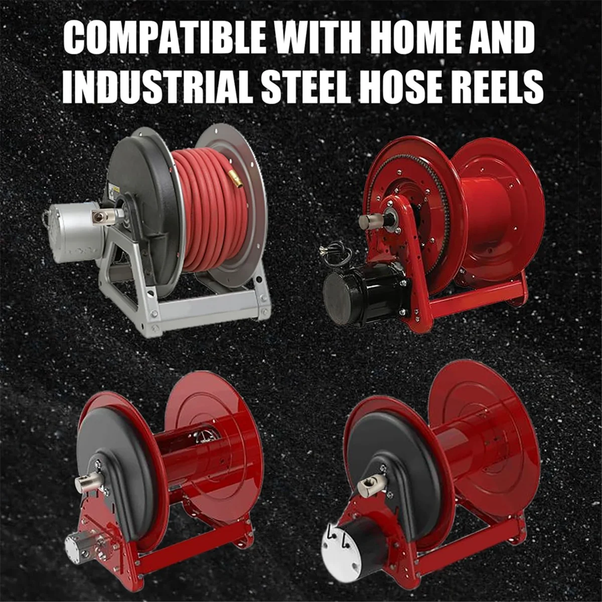 ABJZ 5124-Ni-AL 1/2 بوصة MXF بكرات خرطوم شديدة التحمل دوارة مع زيرك الشحوم وبكرات الخرطوم تحل محل 9SS8MP50XFP50-Ni-AL