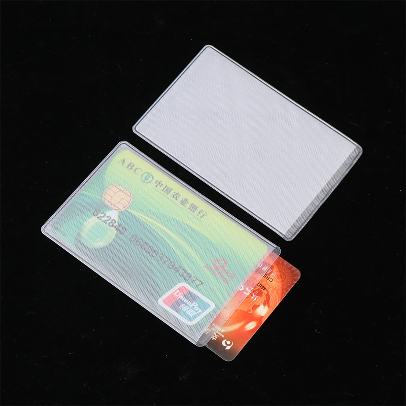 20 Stuks Pvc Transparante Kaarthouder Bus Business Case Bank Creditcard Houder Cover Identificatie Kaart Container Houder