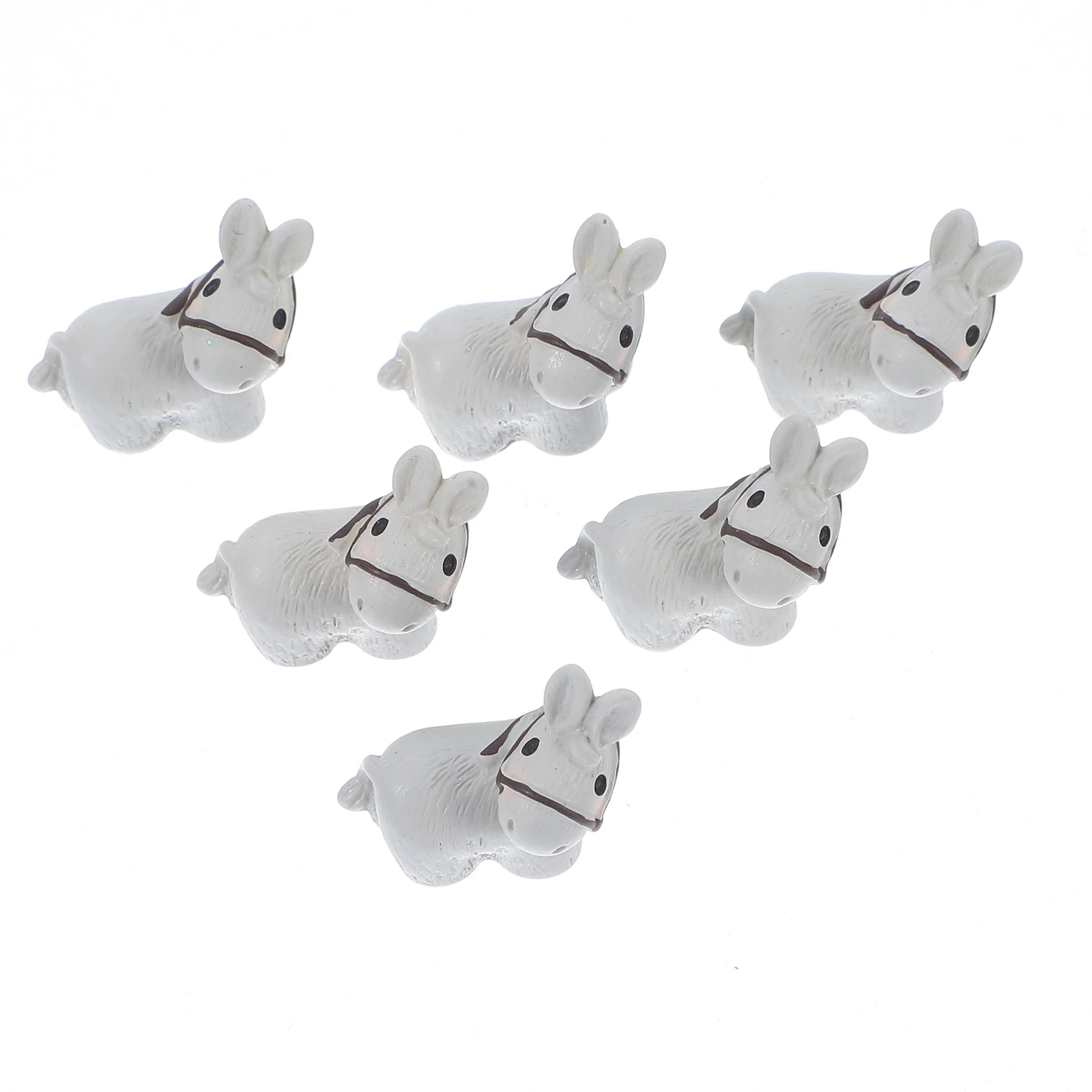 

6pcs Miniature Cute Resin Animal Statues For Mini Decor Micro Landscape Animal Ornaments Garden Statue Sculpture Farm