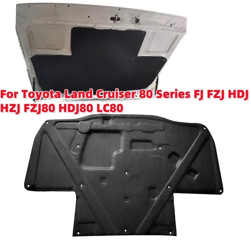 Car Engine Soundproof Cotton with Buckle Heat Insulation Pad for Toyota Land Cruiser 80 Series FJ FZJ HDJ HZJ FZJ80 HDJ80 LC80