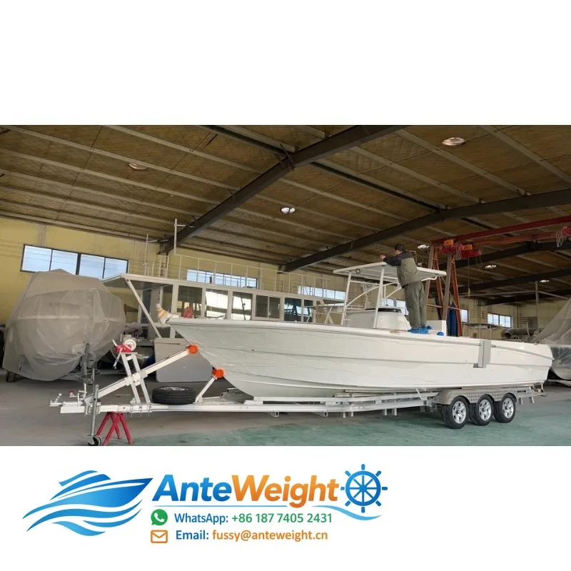 Heavy Duty Triple Axles Long Boat Trailers for Yacht Transport for Inflatable Boat Aluminum Boat Trailer